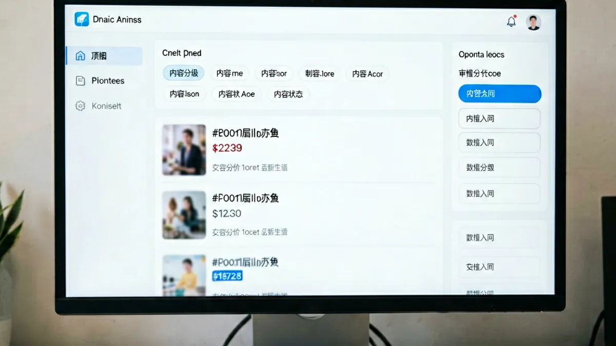 某视频平台审核系统界面截图，展示内容合规标注流程与分级标签的操作场景